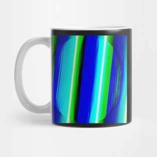 Blue and green diagonals Mug